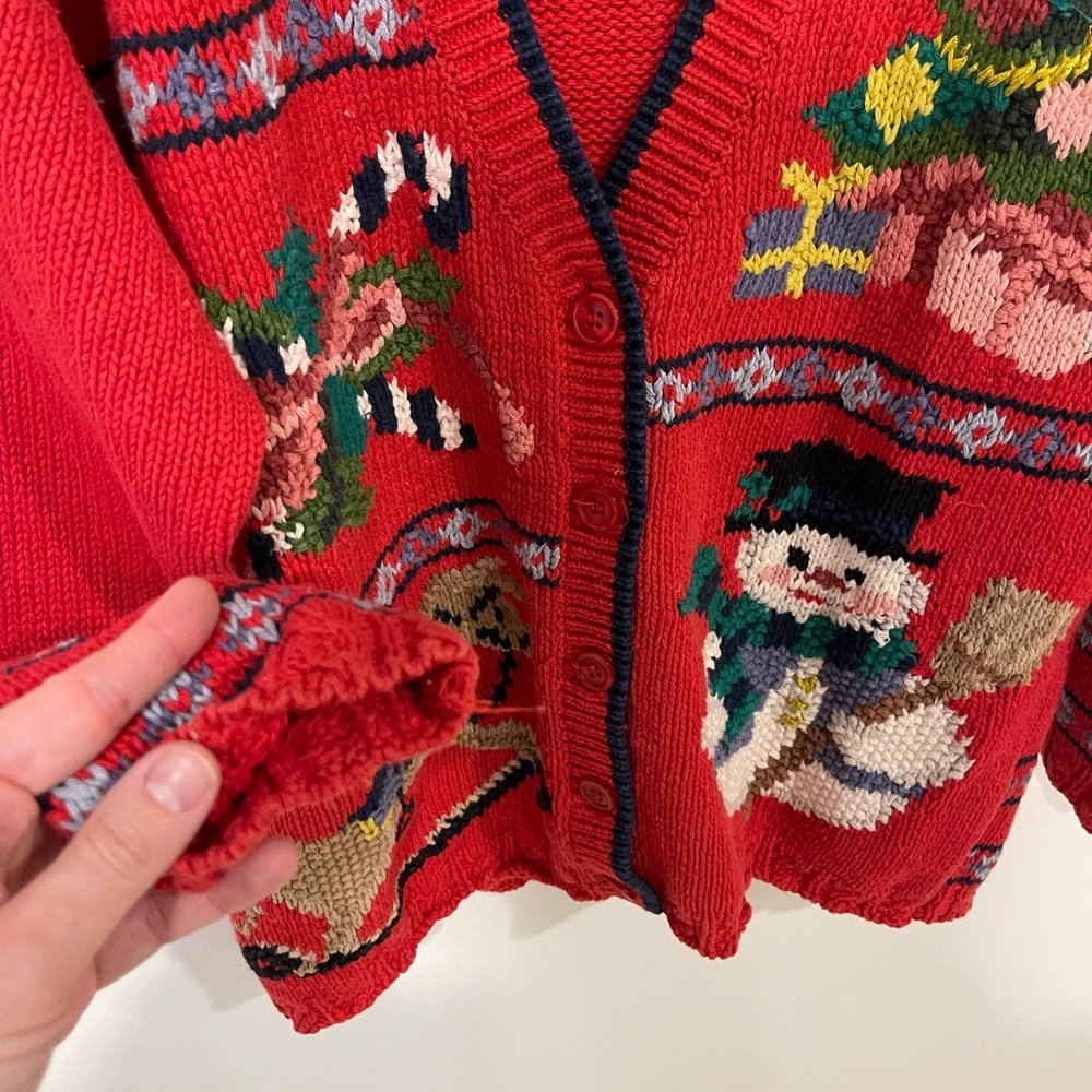 Festive Red Holiday Cardigan - Picture 12 of 14